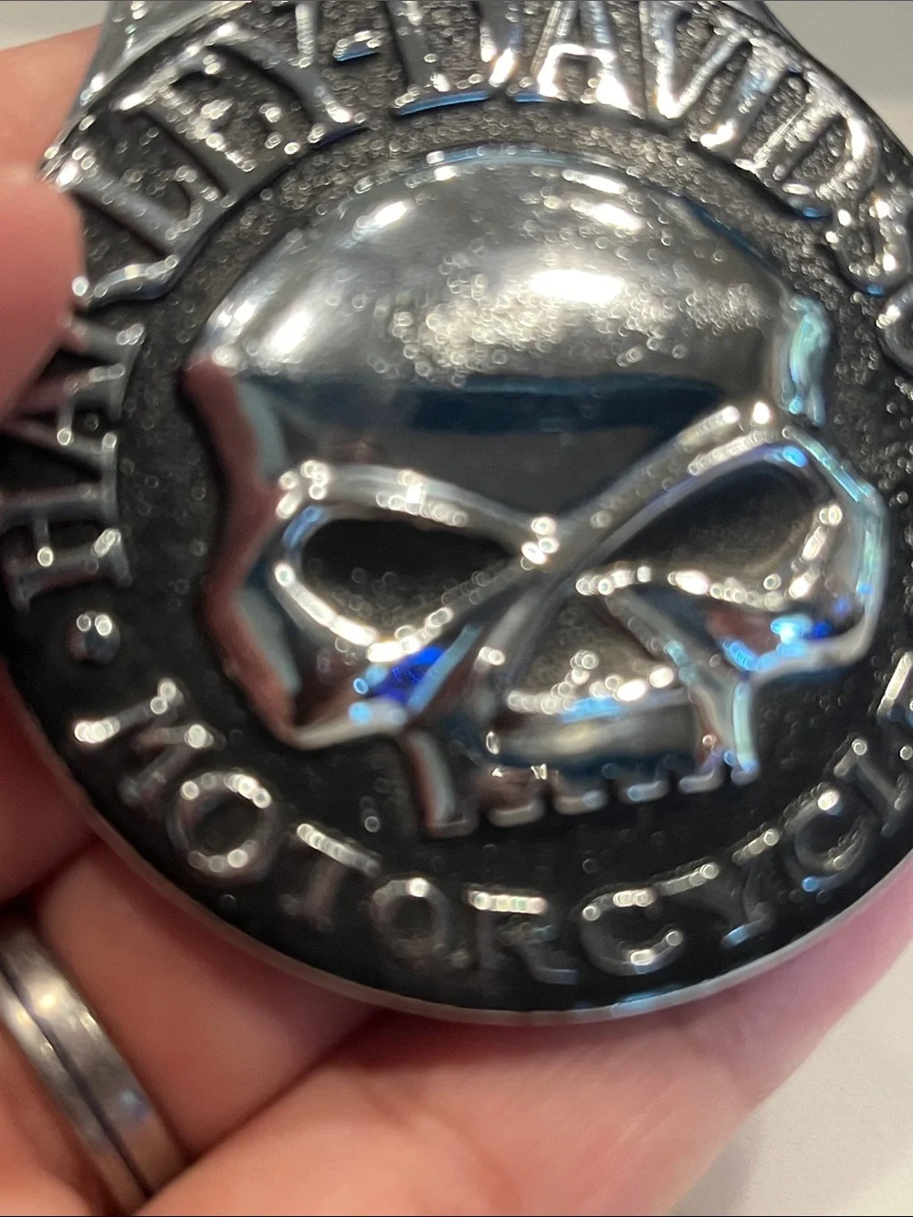 Harley-Davidson Silver Chrome Skull Bottle Opener